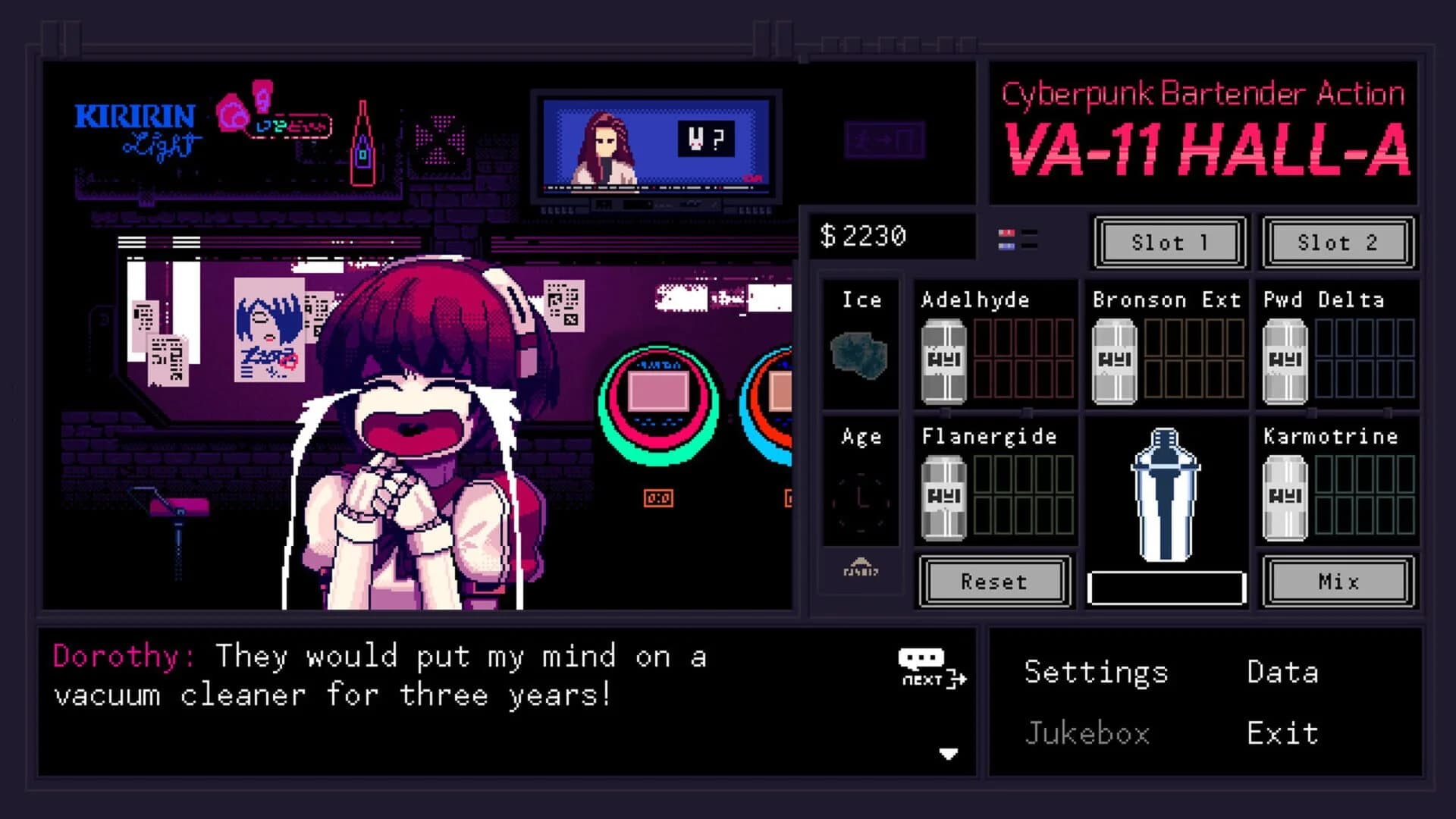 VA-11 Hall-A: Cyberpunk Bartender Action screenshot 5