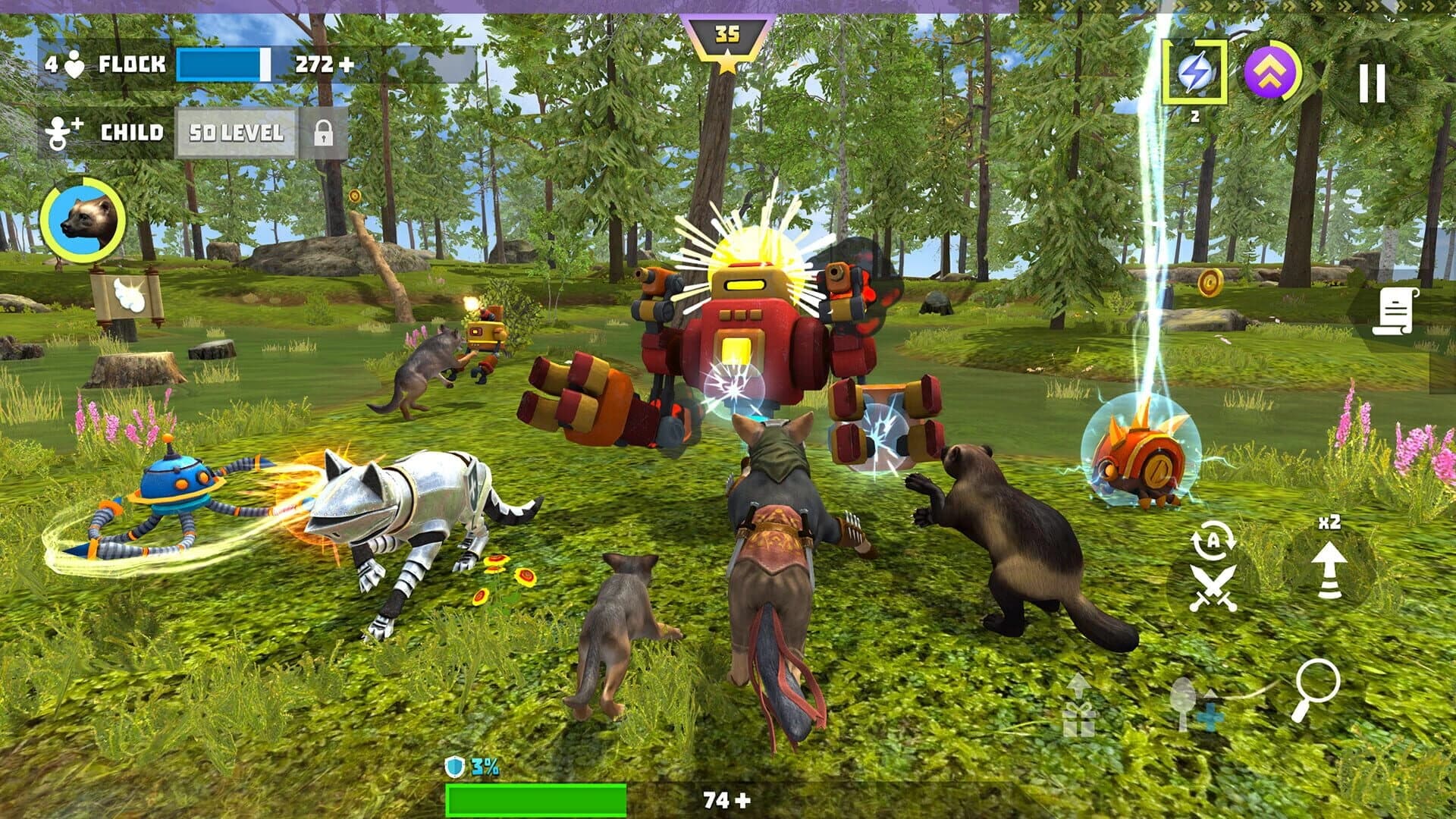 Wolf Hero: Animals vs. Robots screenshot 4