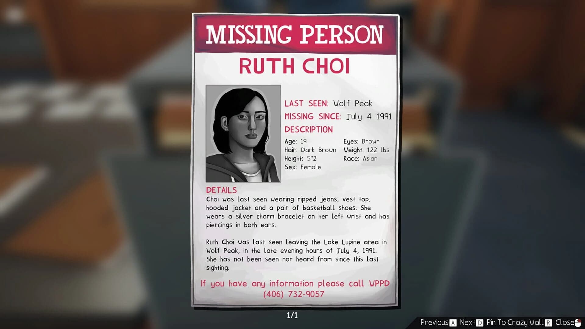 Wolf Peak: The Case of Ruth Choi screenshot 4