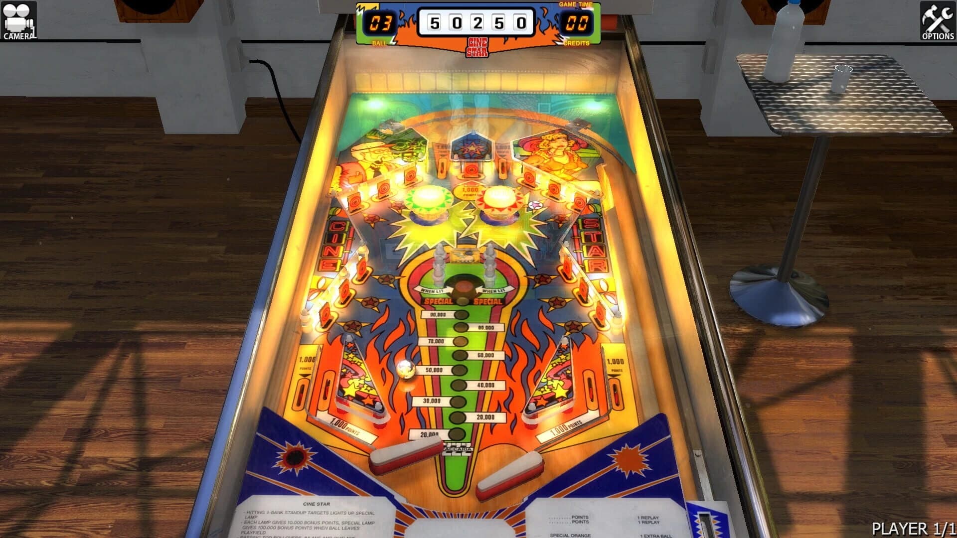 Zaccaria Pinball: Cine Star Table screenshot 1