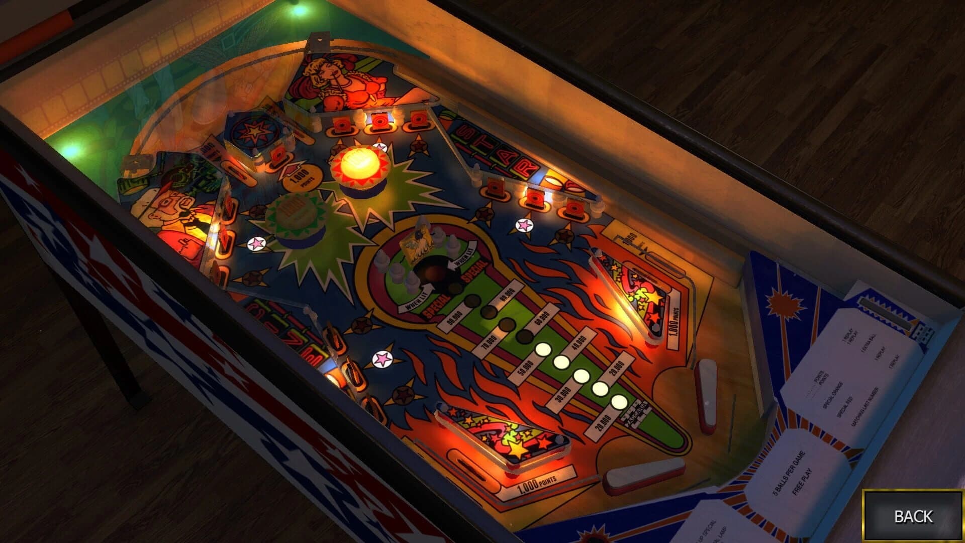 Zaccaria Pinball: Cine Star Table screenshot 4