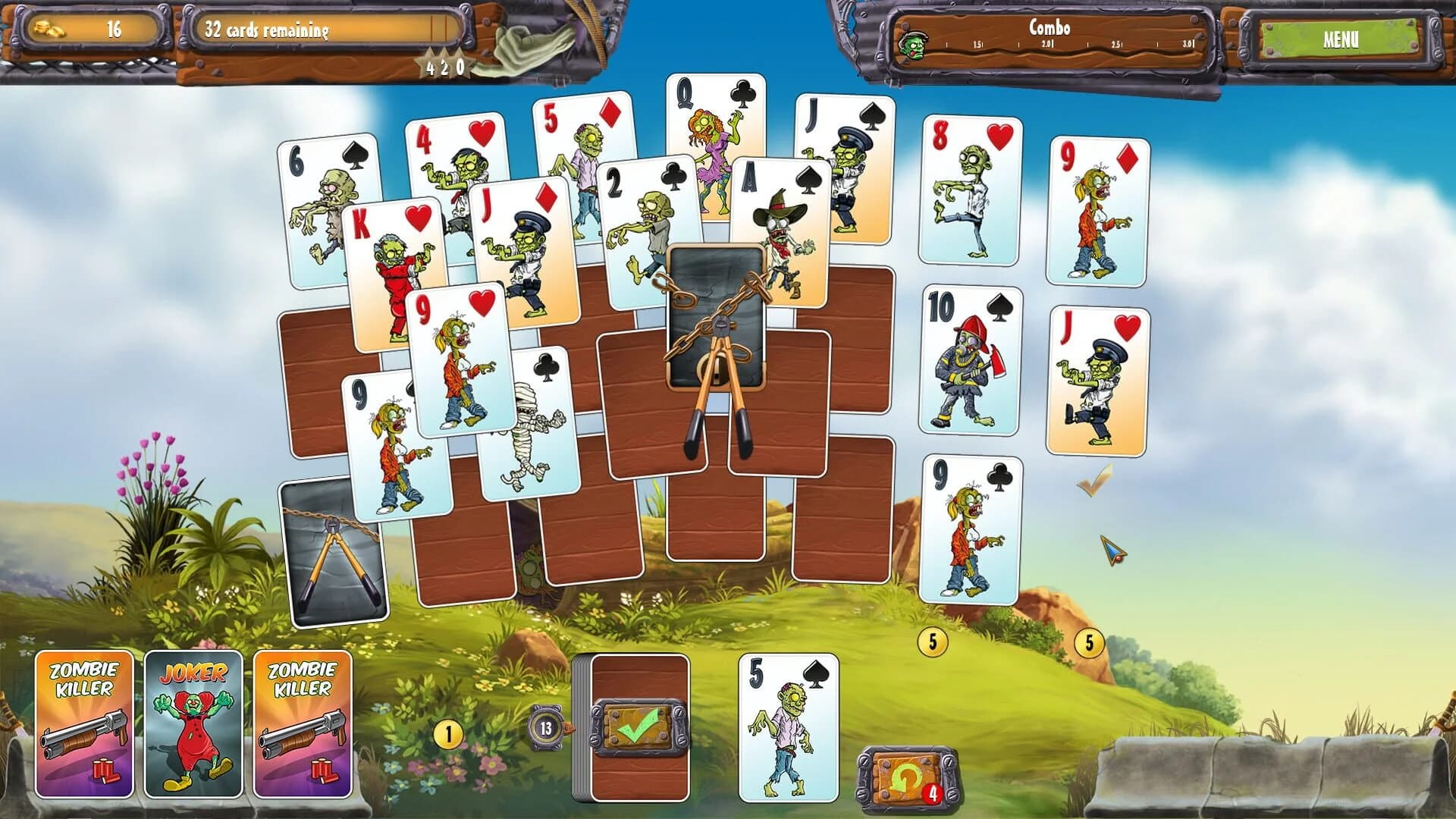 Zombie Solitaire 2 Chapter 2 screenshot 2