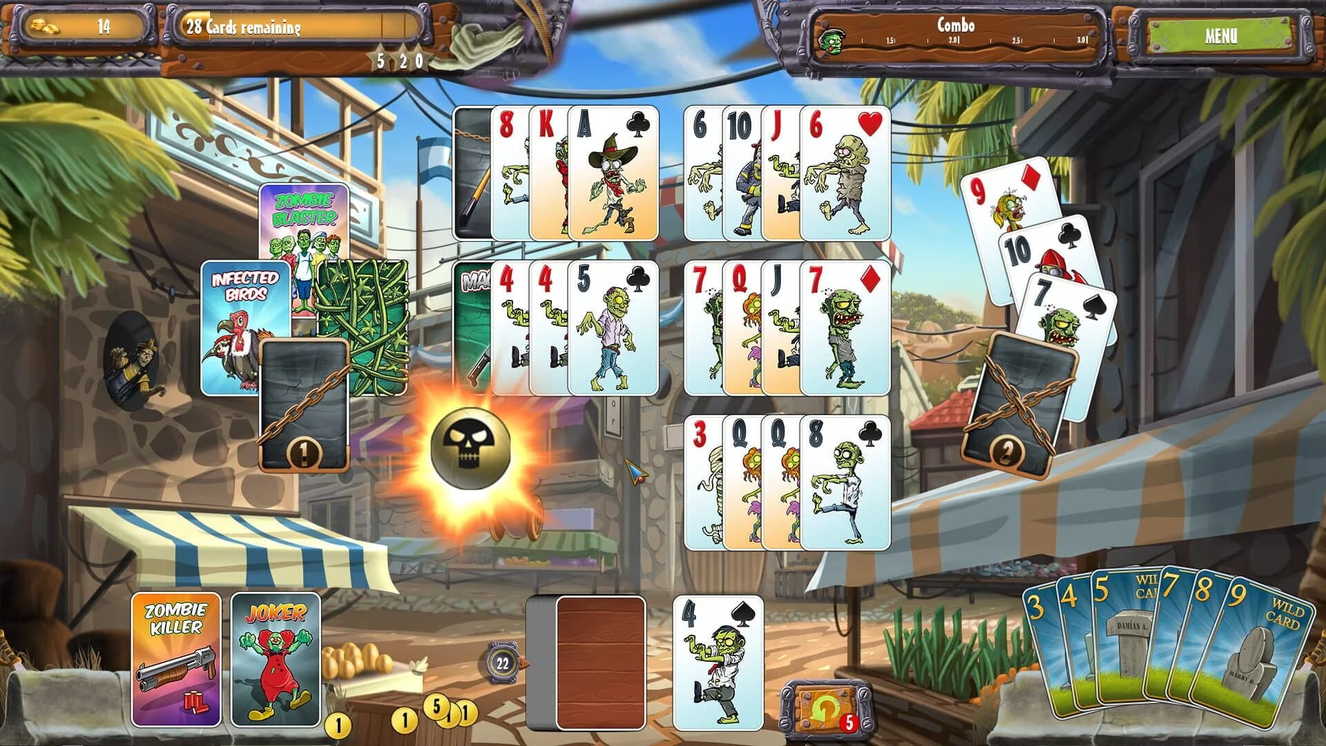 Zombie Solitaire 2 Chapter 3 screenshot 3