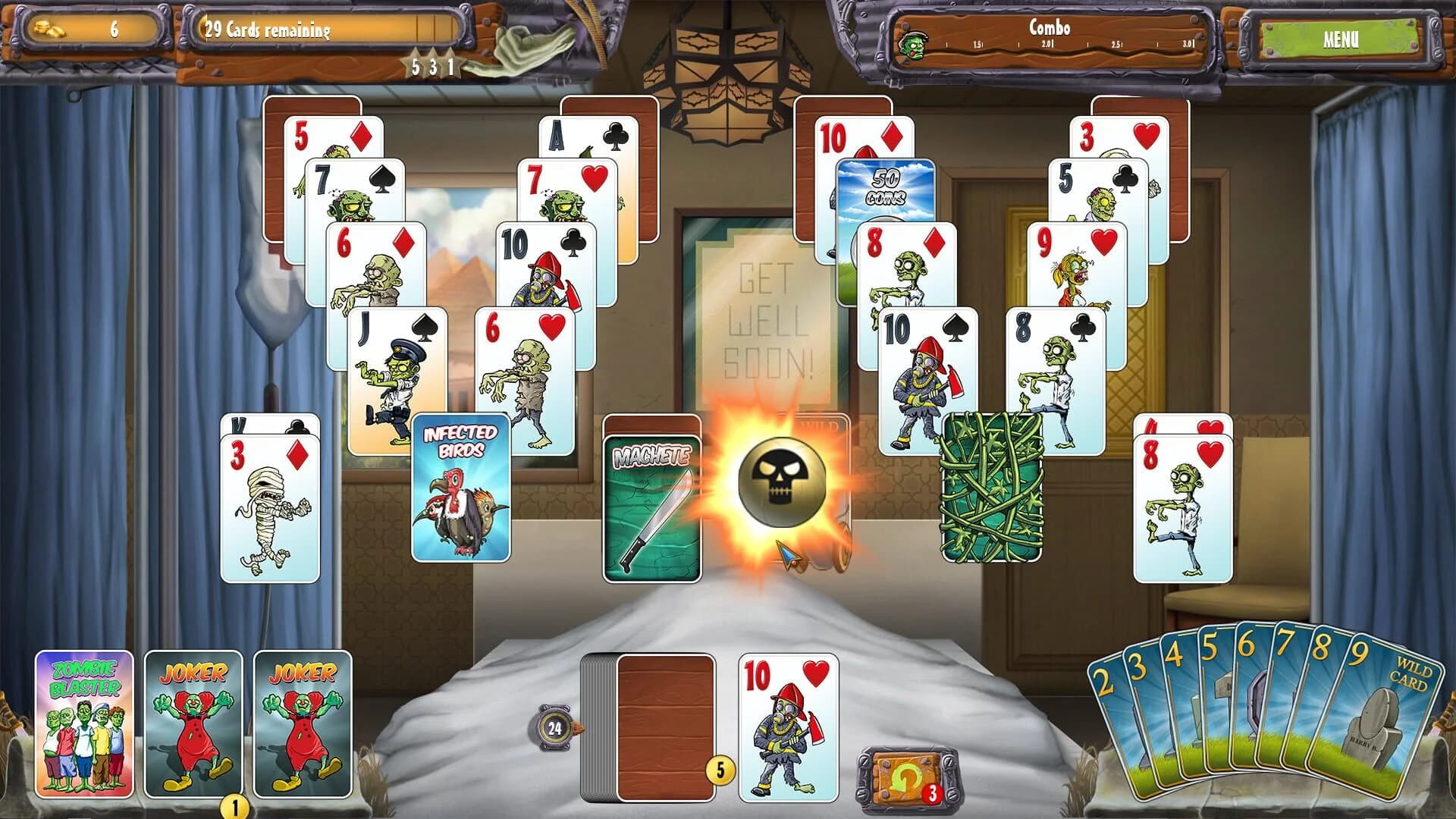 Zombie Solitaire 2 Chapter 3 screenshot 1