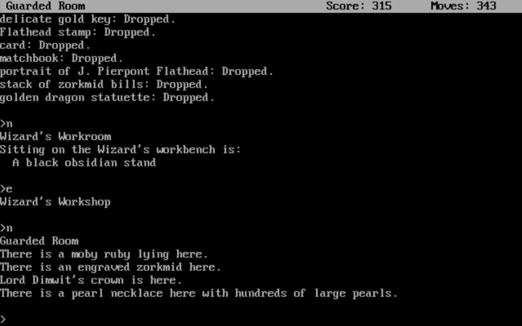 Zork II: The Wizard of Frobozz screenshot 1