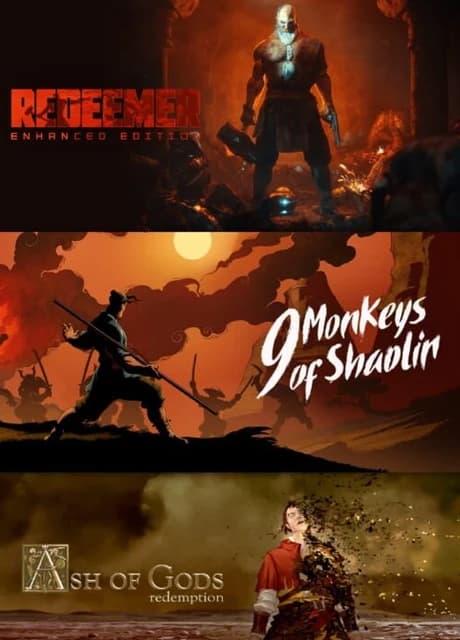 9 Monkeys of Shaolin + Ash of Gods + Redeemer: Bundle